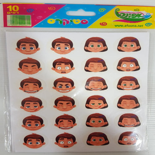 מדבקות פנים 10 דף