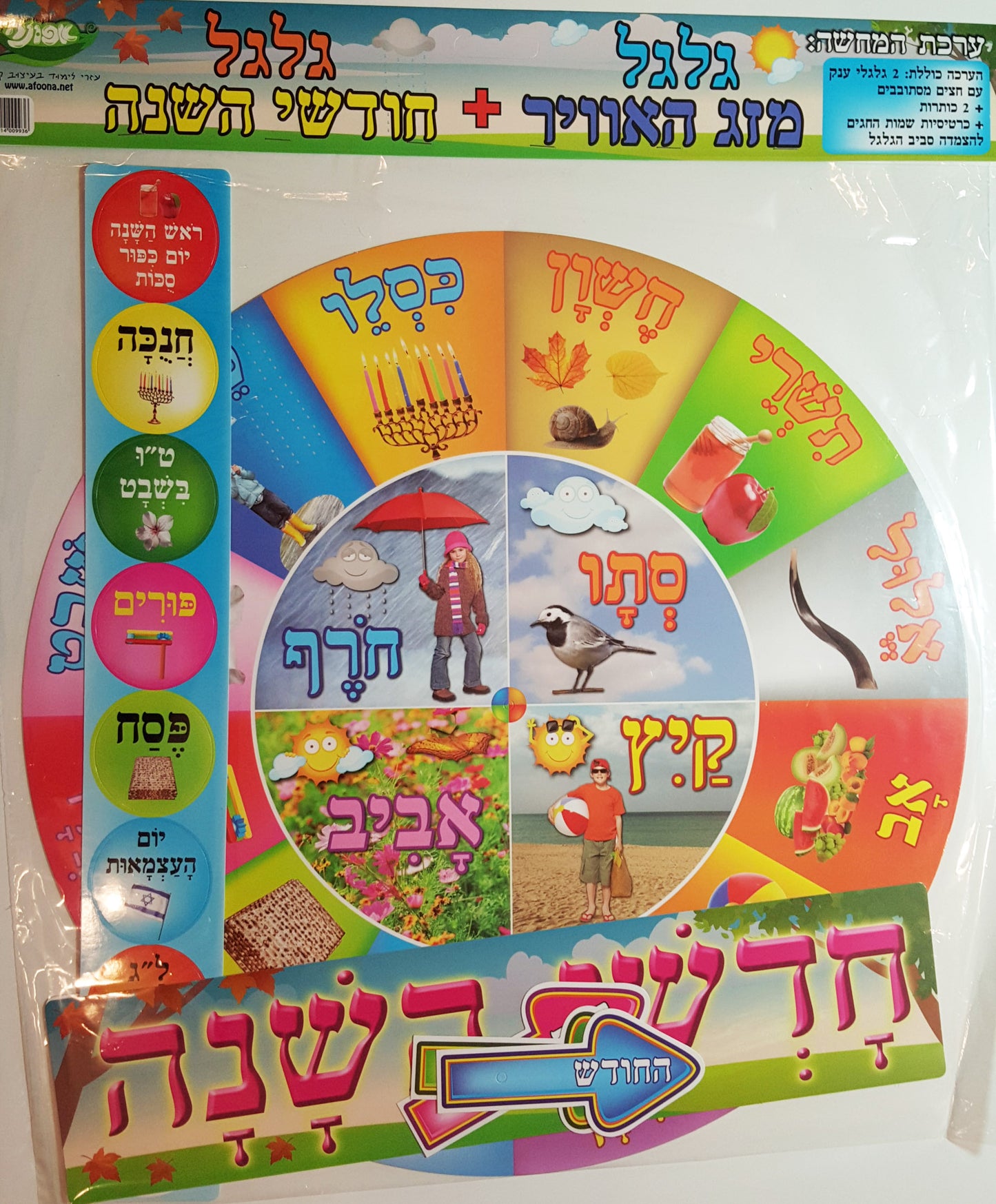 ערכת תמונות חודשי השנה ומזג האוויר