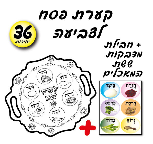קערת פסח לצביעה +דבקיות