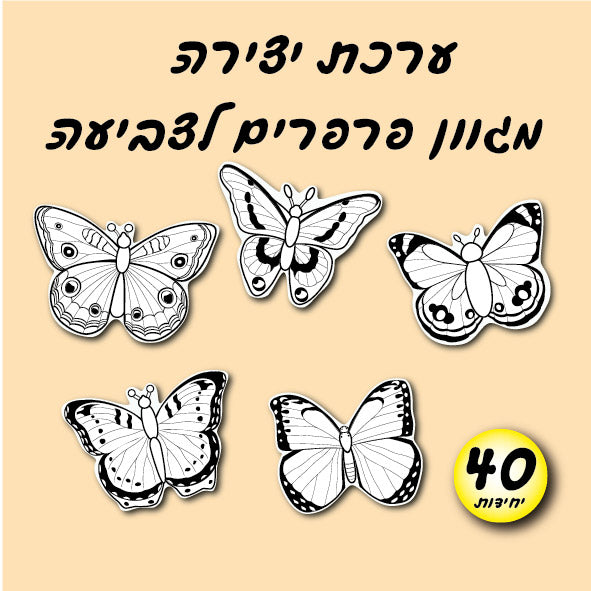 מגוון פרפרים לצביעה 40 יח