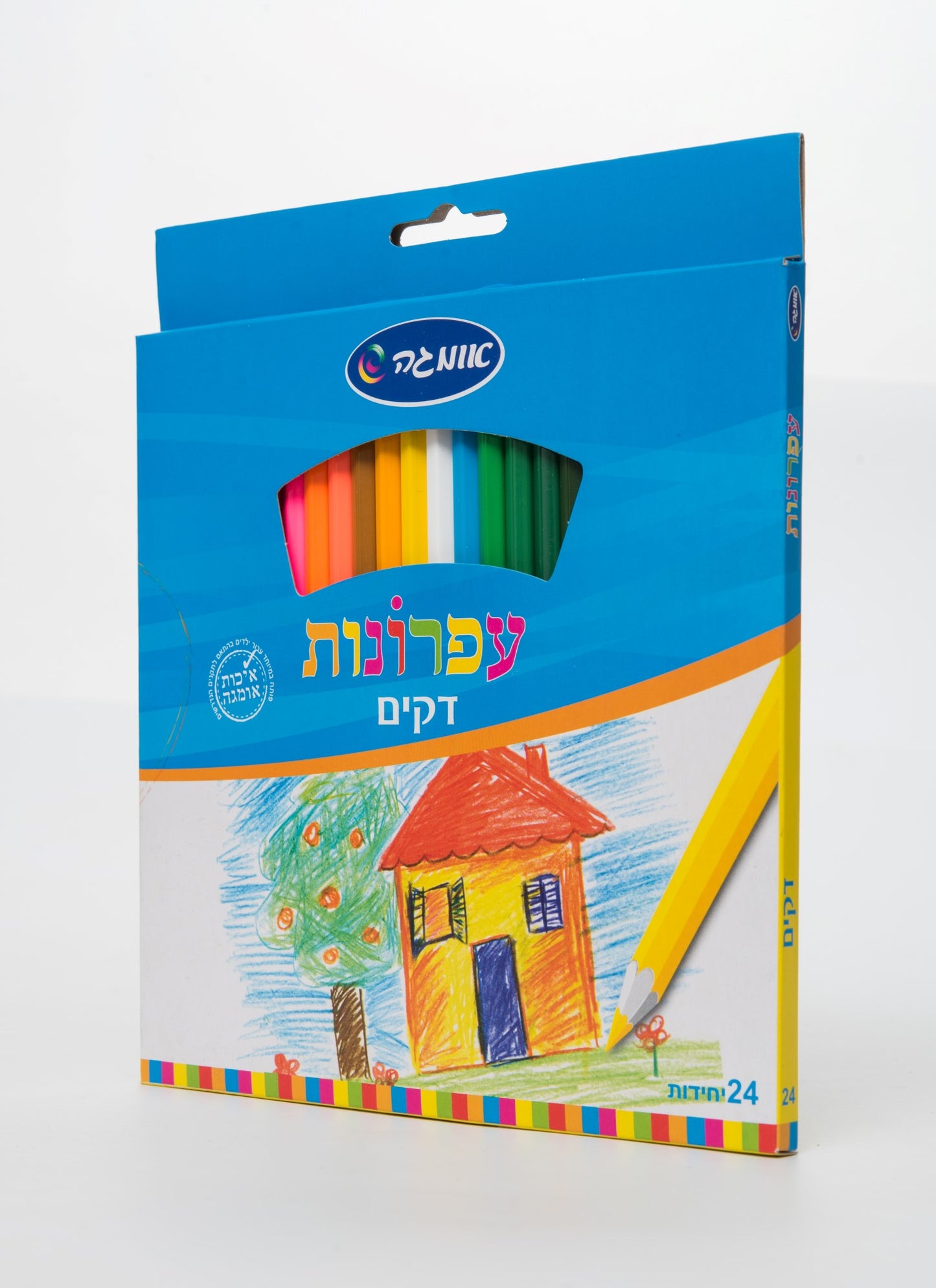 עפרונות צבעוניים דקים 24 יחידות