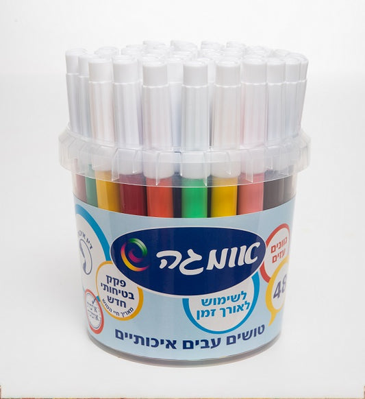 טושים עבים בכוס 48 אומגה