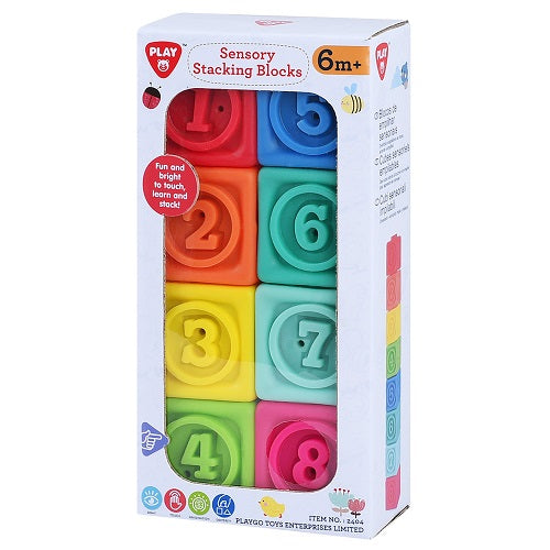 קוביות גומי תחושתיות מספרים- 8 חלקים