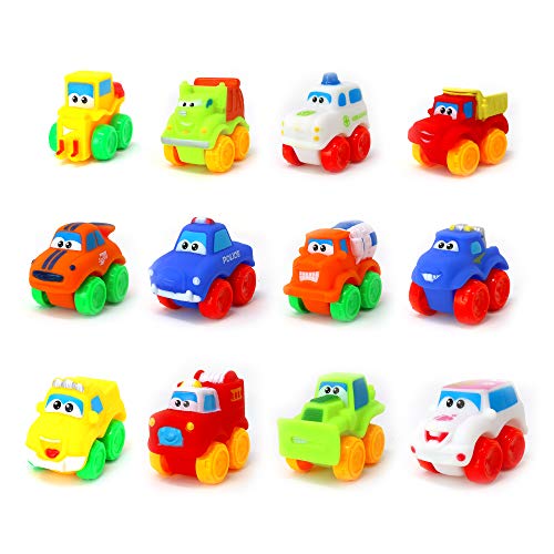 מכוניות גומי 12 יחידות לפעוטות